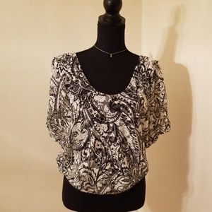 Black and White Blouse